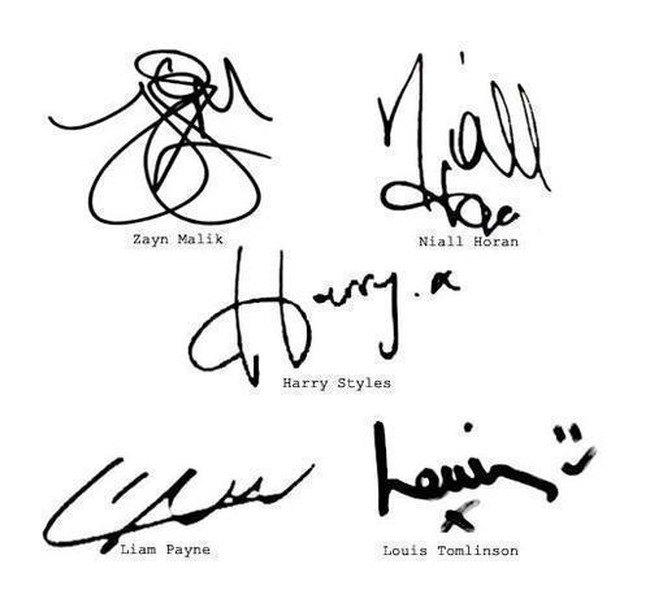 one direction - podpisi